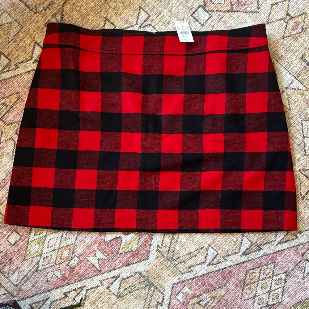 J Crew NWT Buffalo Plaid Mini Skirt